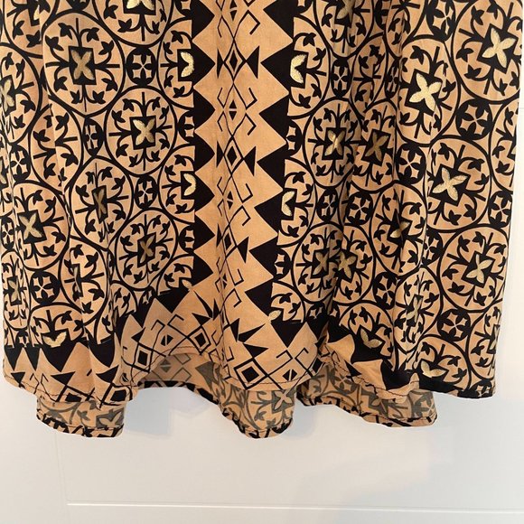 Anthropologie Plenty by Tracy Reese tank blouse beige black pattern small  EUC - Picture 4 of 8